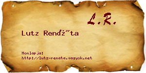 Lutz Renáta névjegykártya